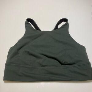 Lululemon Wunder Train Racerback Dark Green Sports Bra